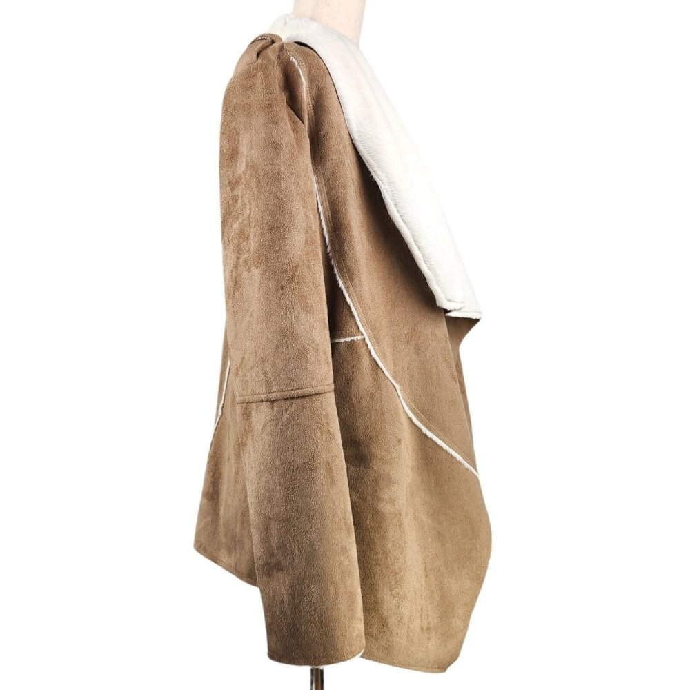 Mia + Tess Boutique Faux Suede Hide Wrap Large Brown Western‎ Boho Retro Vegan - Picture 8 of 13